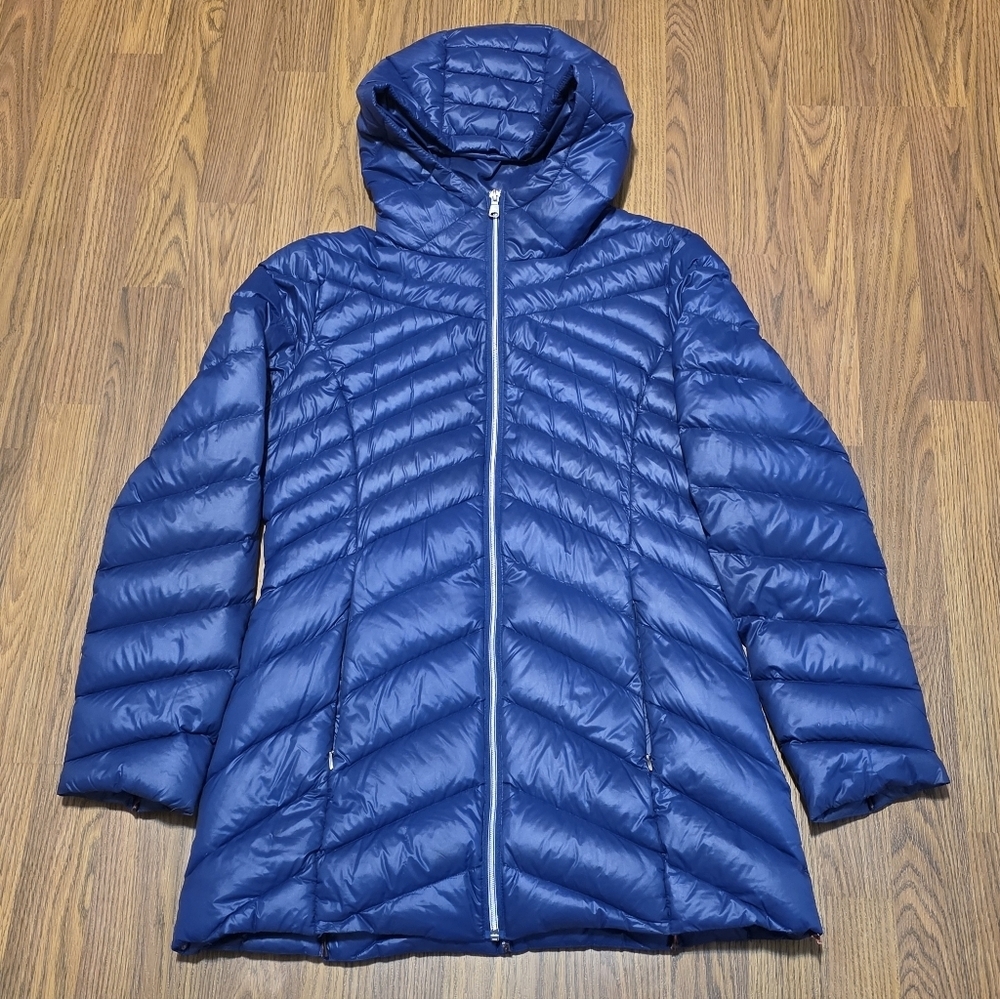 Jessica Simpson Women’s Medium Blue Puffer Coat 90% Duck Down Lightweight D93